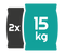 2x15 kg