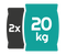 2x20 kg