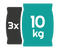 3x 10 kg