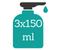 3x150 ml