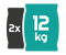 2x 12 kg