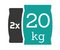 2x20 kg