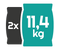 2x 11,4 kg