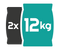 2x 12 kg