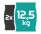 2x12,5 kg